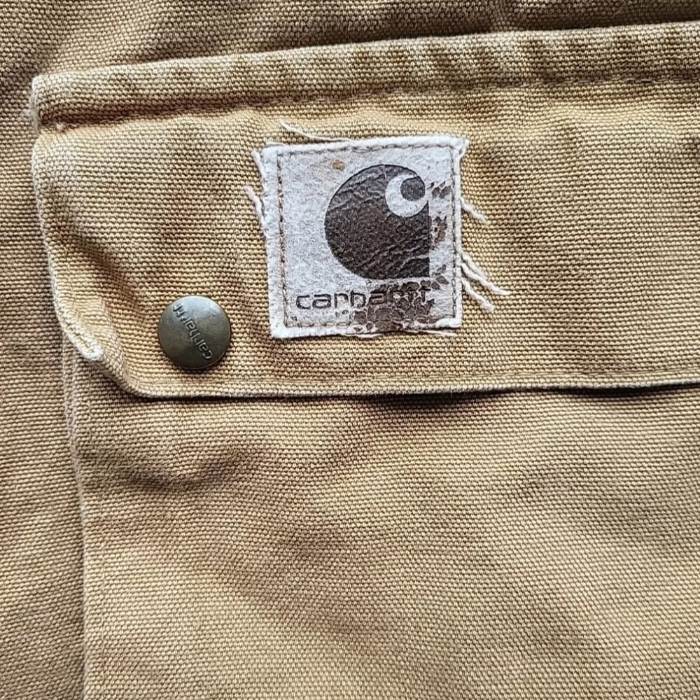 Vintage Carhartt Chore Jacket Men Large Blanket Lined Barn Work Duck Canvas - Picture 12 of 16